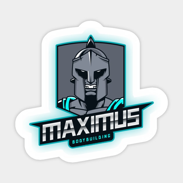 Maximus Bodybuilding Gladiator Sticker by Tip Top Tee's